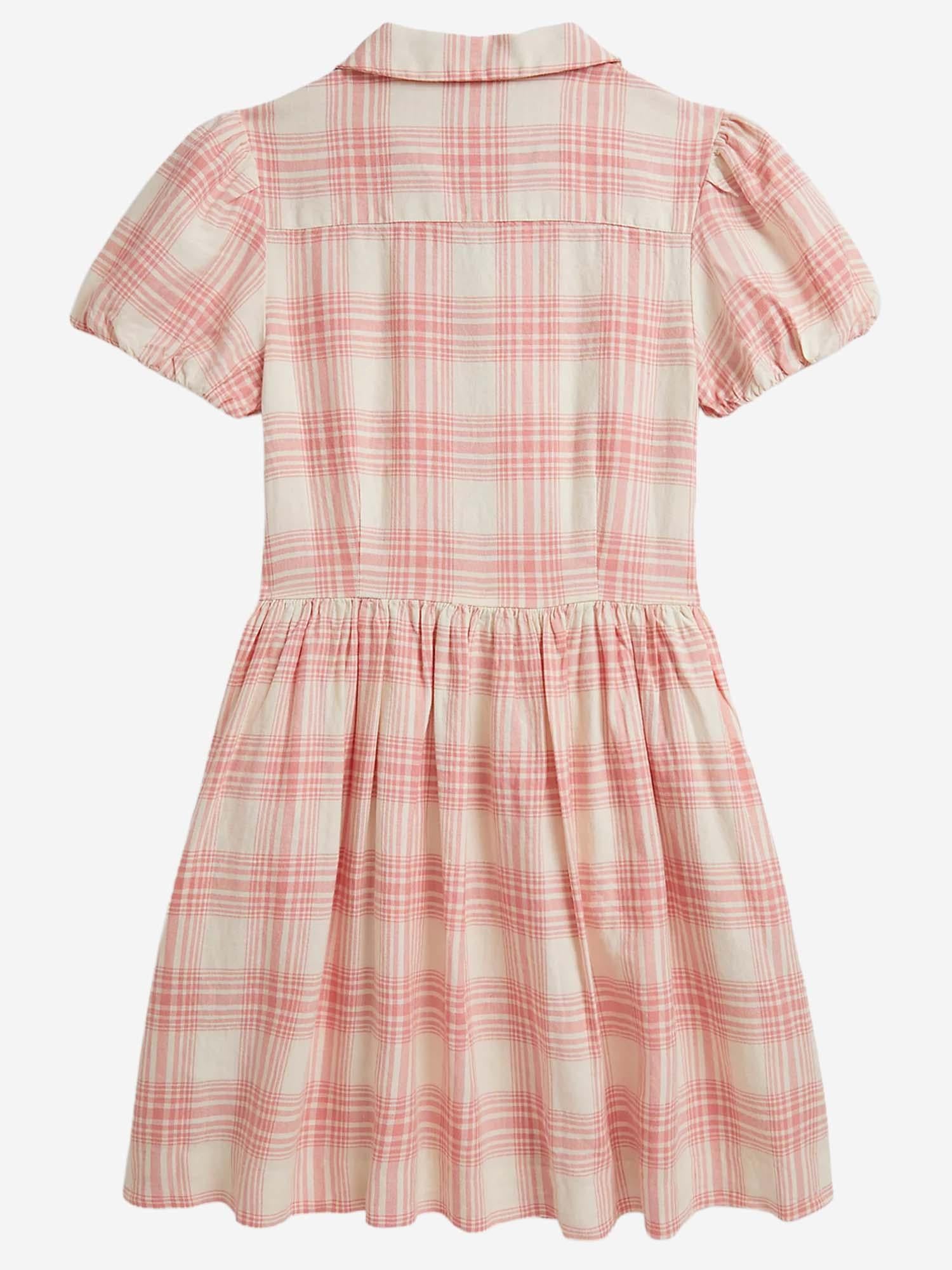 ABITO IN LINO E COTONE A QUADRI 313A11980 001 POLO RALPH LAUREN KIDS 