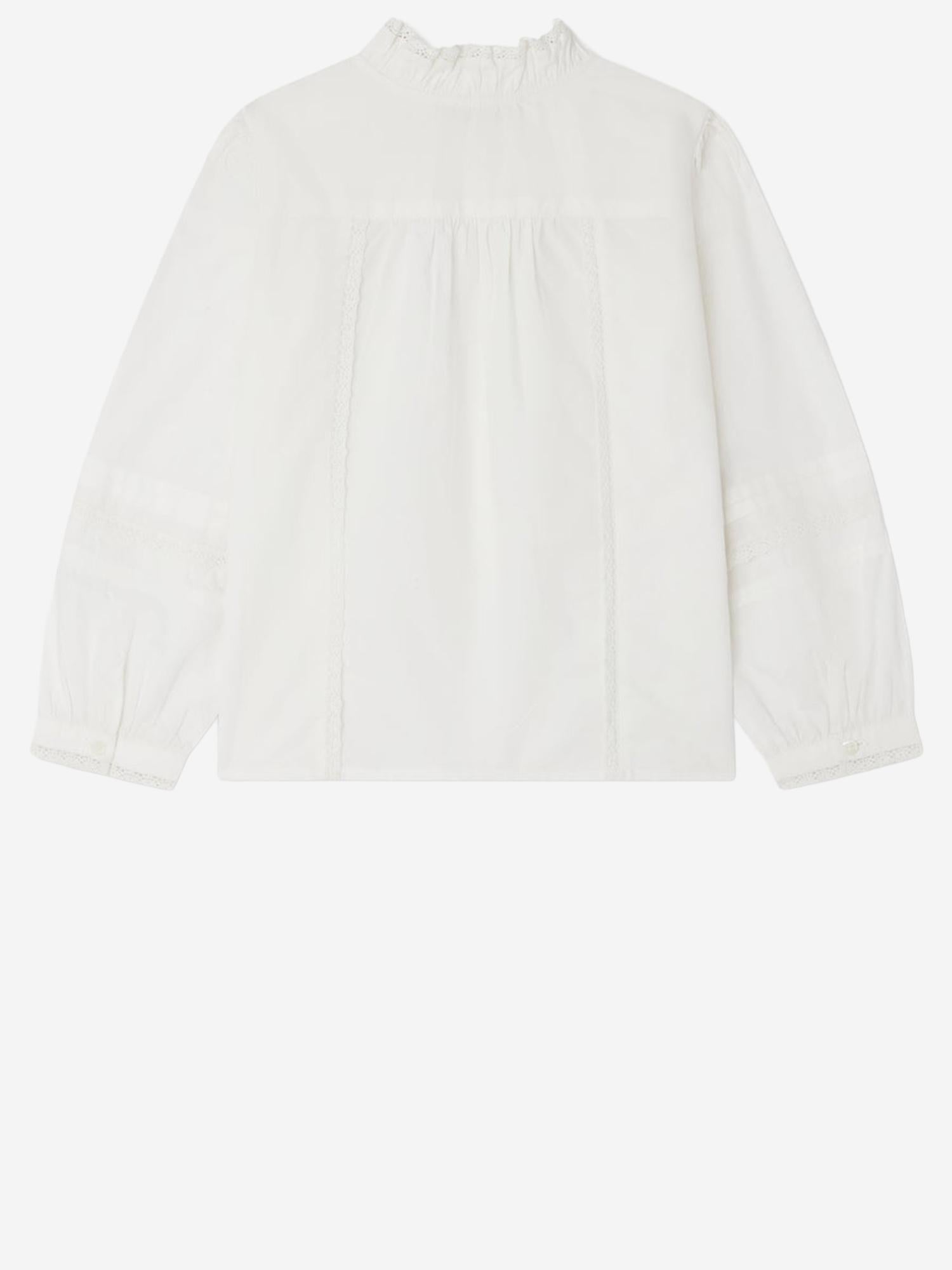 CAMICETTA EMELIA IN COTONE CON PIZZO RICAMATO W05GBLW00008 002 BONPOINT KIDS 