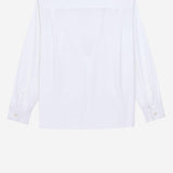 CAMICIA CON COLLO LAVALLIÈRE IN POPELINE DI COTONE 865302 Y1H489000 SAINT LAURENT 