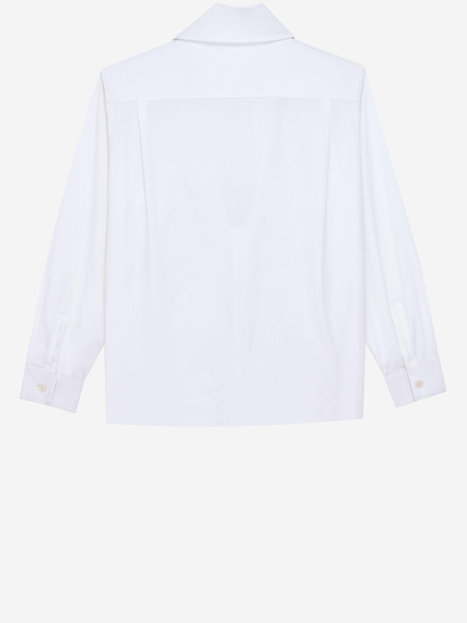 CAMICIA CON COLLO LAVALLIÈRE IN POPELINE DI COTONE 865302 Y1H489000 SAINT LAURENT 