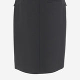 GONNA IN VISCOSA E LANA CON DOPPIO SPACCO 13H670 006NERONERO SALVATORE FERRAGAMO 