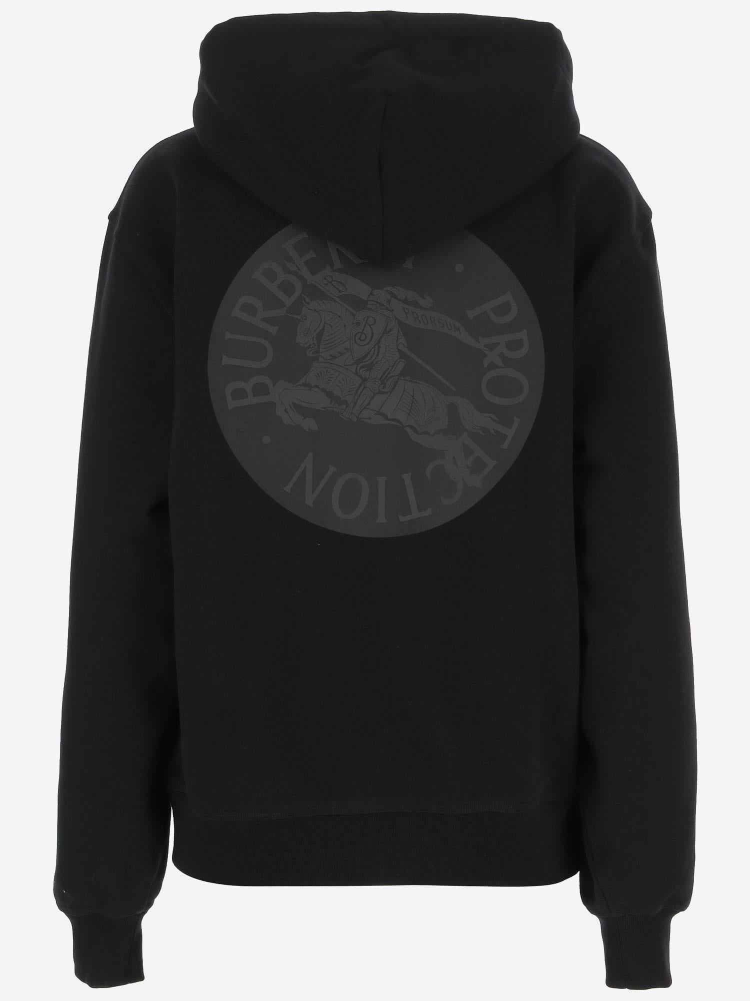 FELPA IN COTONE CON LOGO 8106262 BLACK BURBERRY 