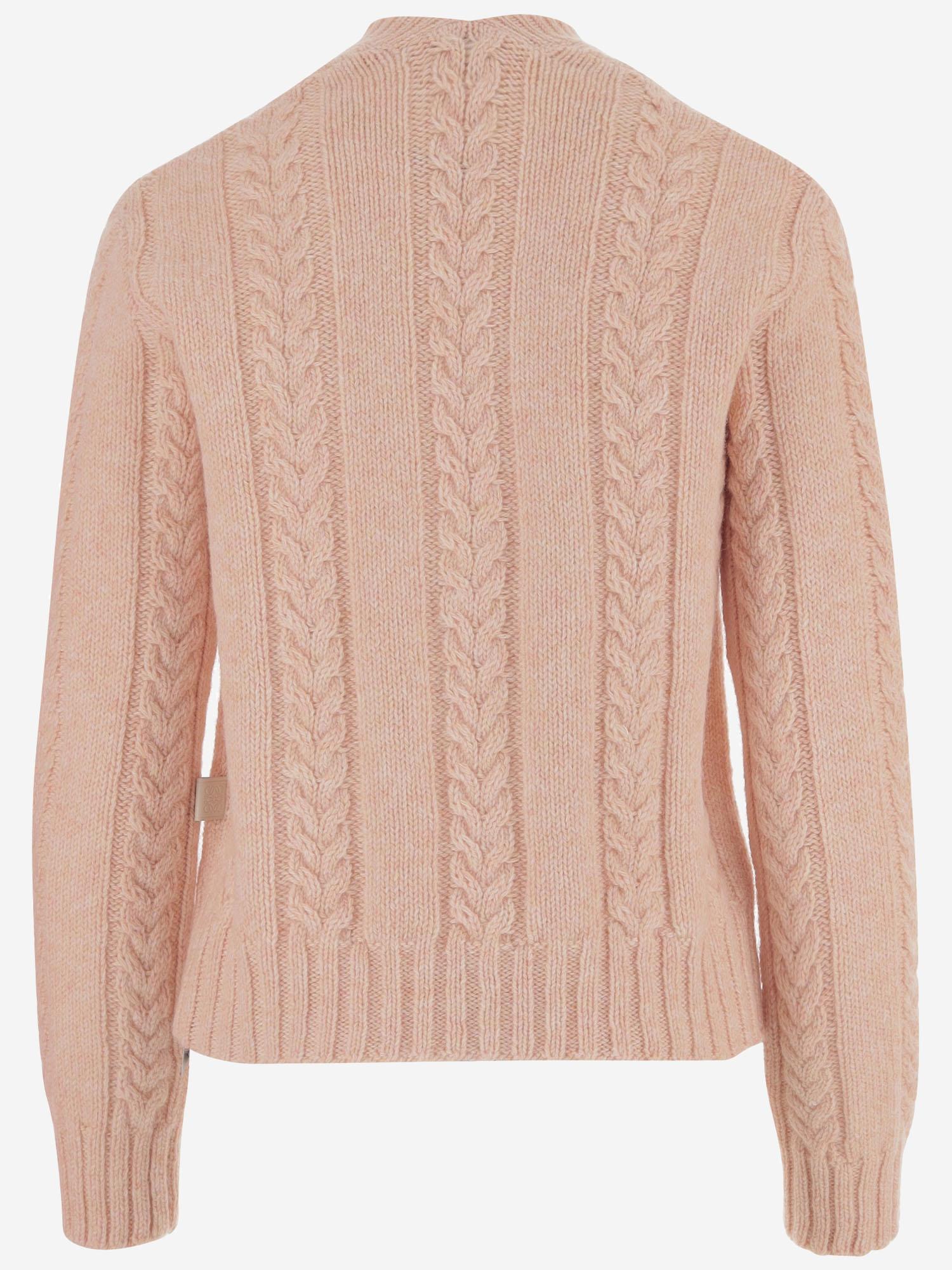 MAGLIONE TRECCIA IN MISTO LANA S540Y14KGU 7140 LOEWE 