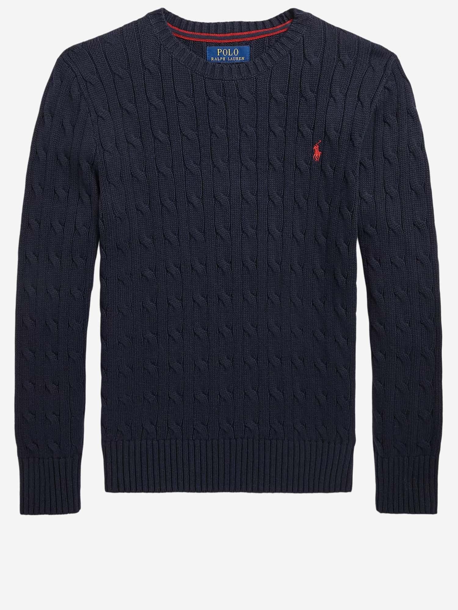 MAGLIONE IN COTONE CON LOGO 323702674 060 POLO RALPH LAUREN KIDS 