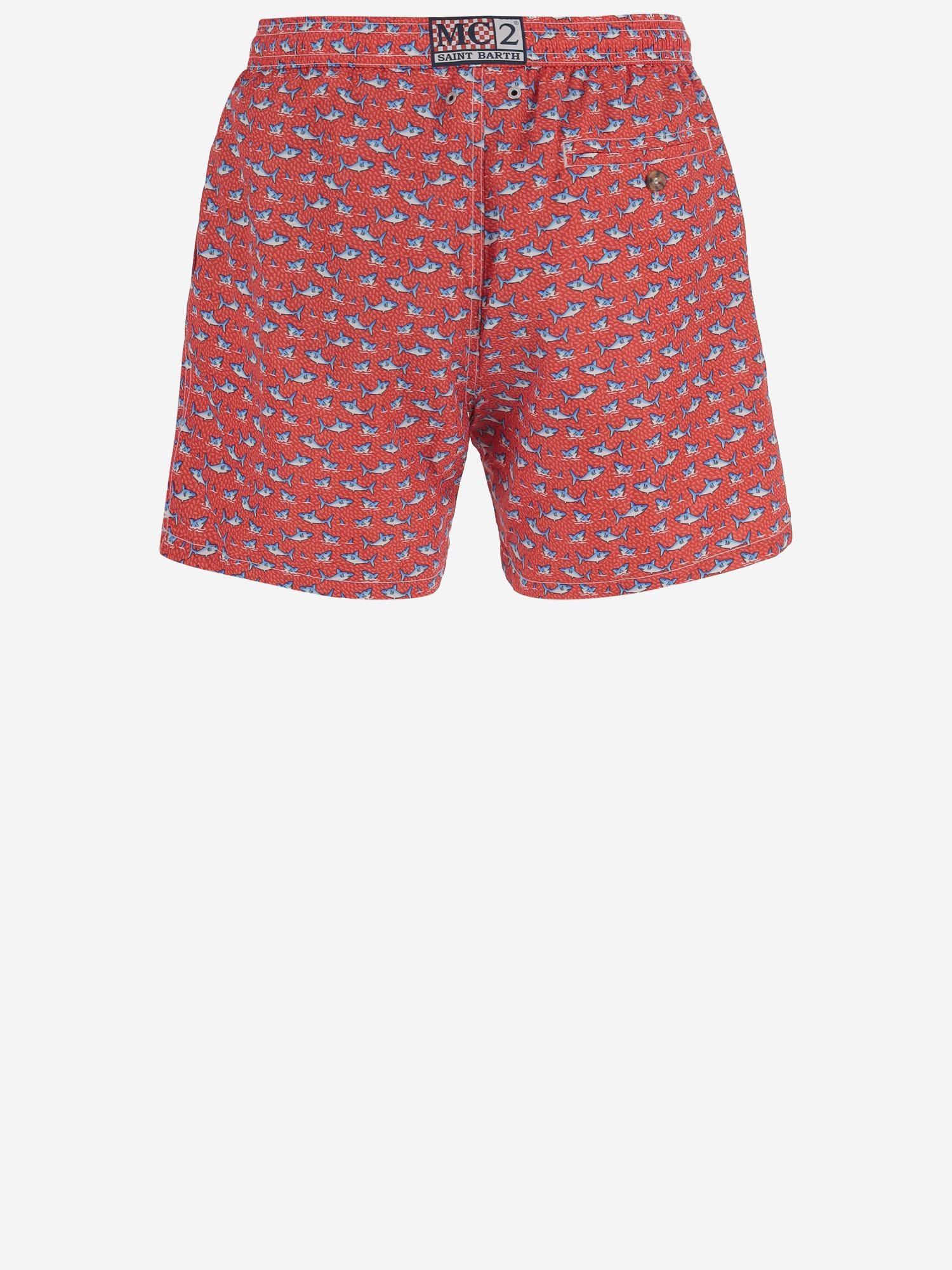 SHORTS DA BAGNO IN NYLON CON MOTIVO FANTASIA LIG0003 02145L MC2 SAINT BARTH 