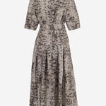 Abito in cotone con motivo animalier 106850 A3B1CZ9 PINKO 