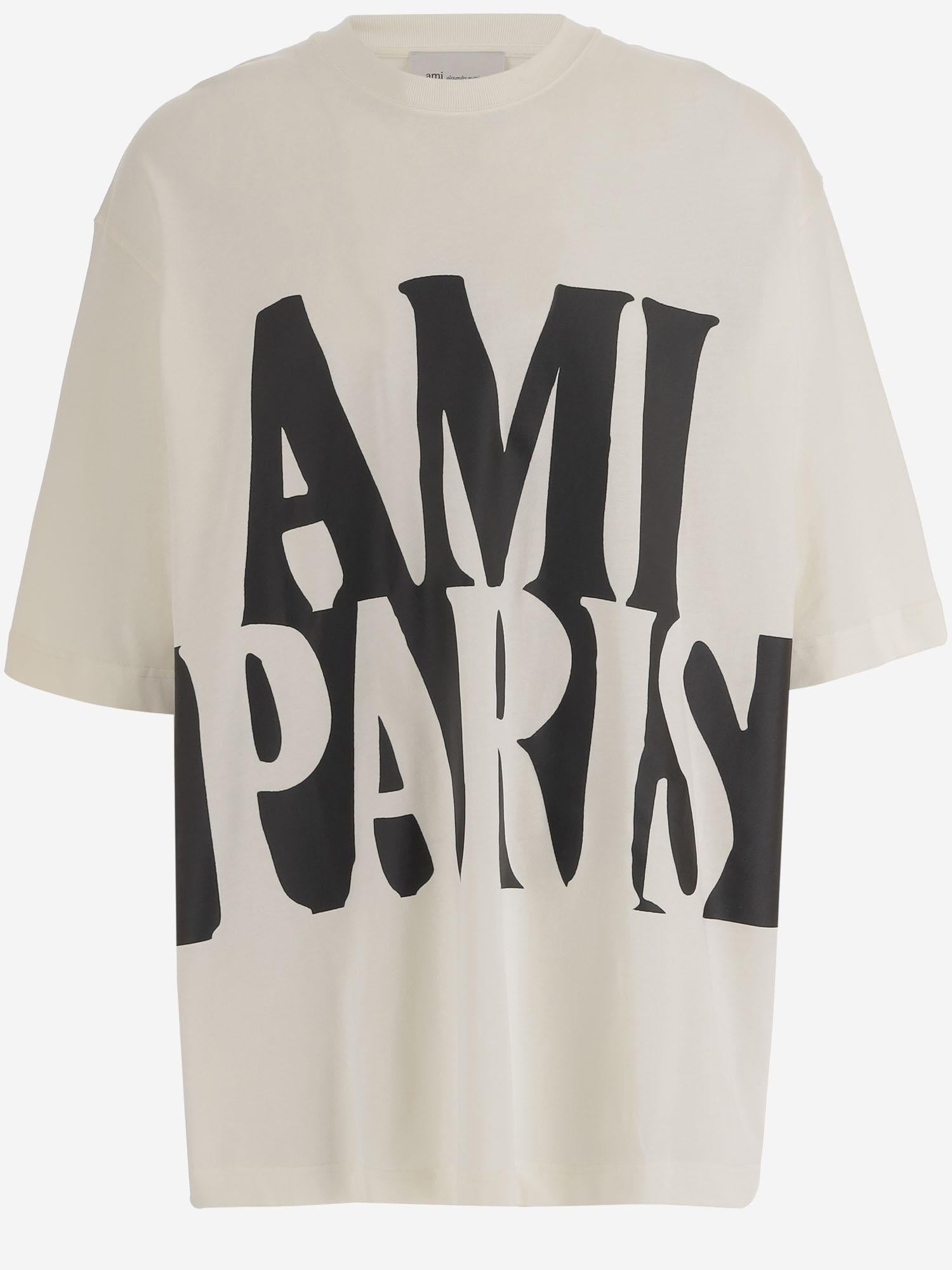 T-SHIRT IN COTONE CON LOGO UTS381726 136 AMI 