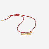 COLLANA IN TESSUTO E METALLO BUBBLELETTERSGOLDPLATED LUCK SORBET ISLAND 