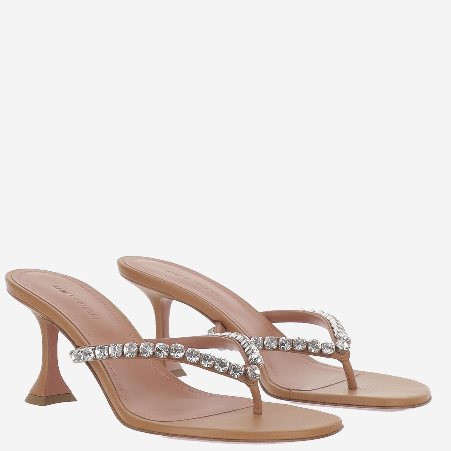 Sandali Gigi in pelle GIGITHONG 70LATTEWHITE AMINA MUADDI 