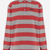 POLO IN COTONE A RIGHE CON MANICHE LUNGHE MJLA19 14RTF0N96 MIU MIU 