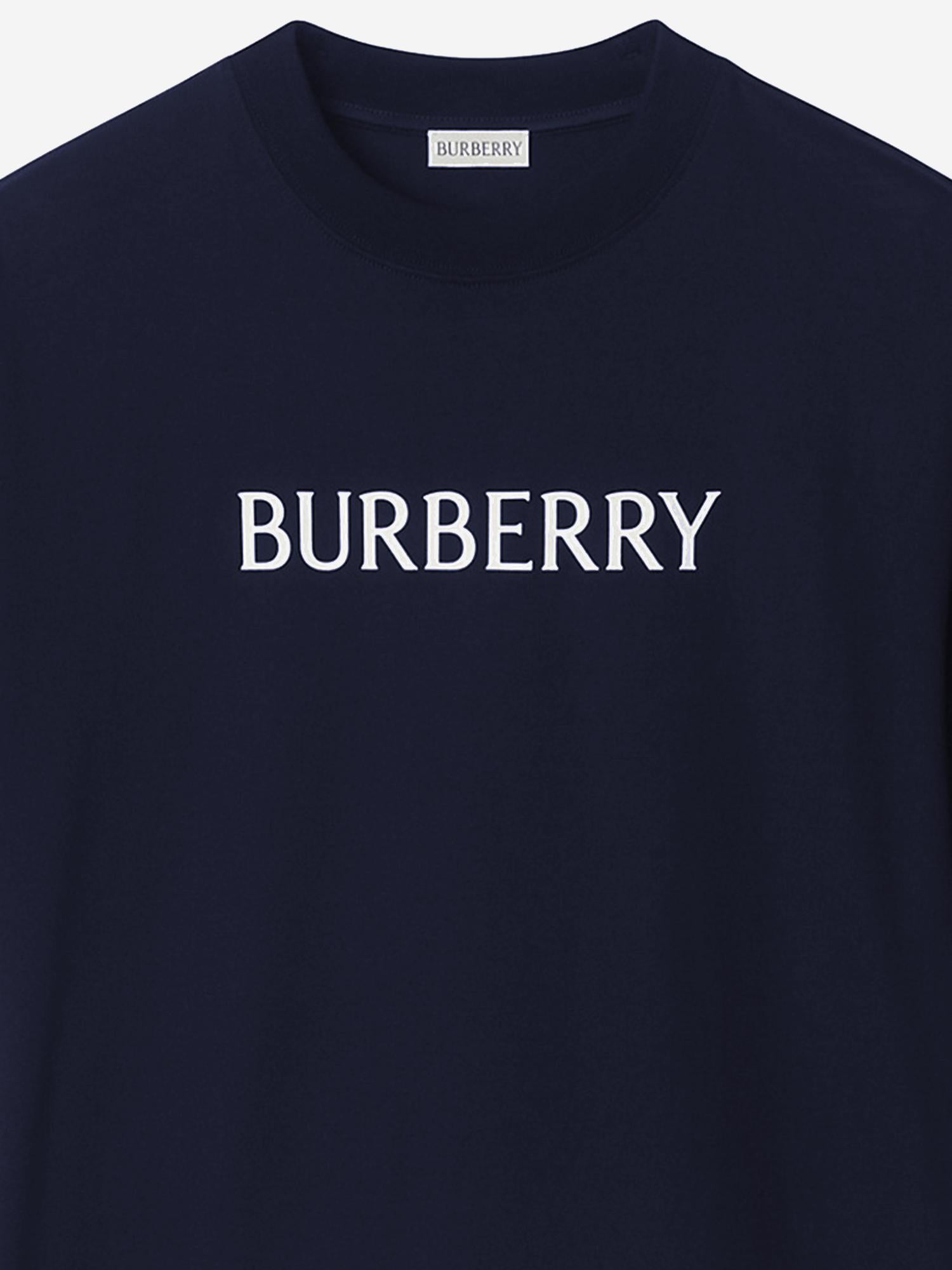 T-SHIRT IN COTONE CON LOGO 8122388 NAVY BURBERRY 