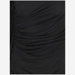 ABITO NERO CON DRAPPEGGIO IN JERSEY DI VISCOSA 819930 V4N201000 BOTTEGA VENETA 