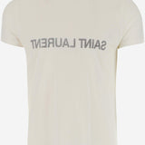 T-SHIRT IN COTONE CON LOGO 663278 Y37AW9744 SAINT LAURENT 