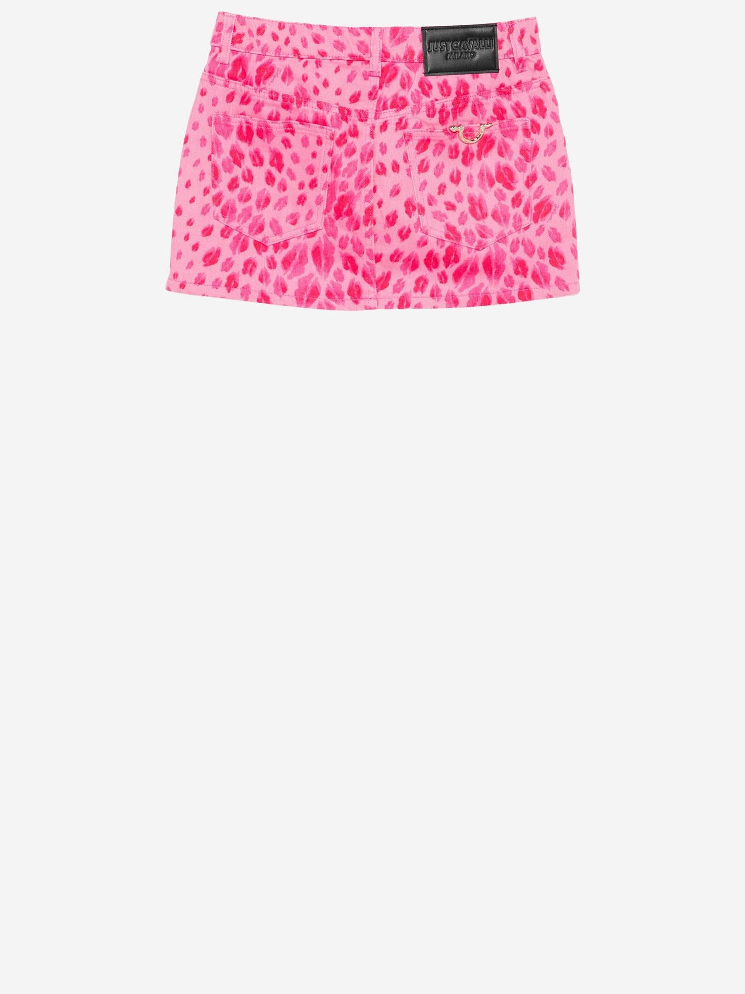 MINIGONNA IN COTONE CON FANTASIA 80PAE8N1 CESCB433 JUST CAVALLI 