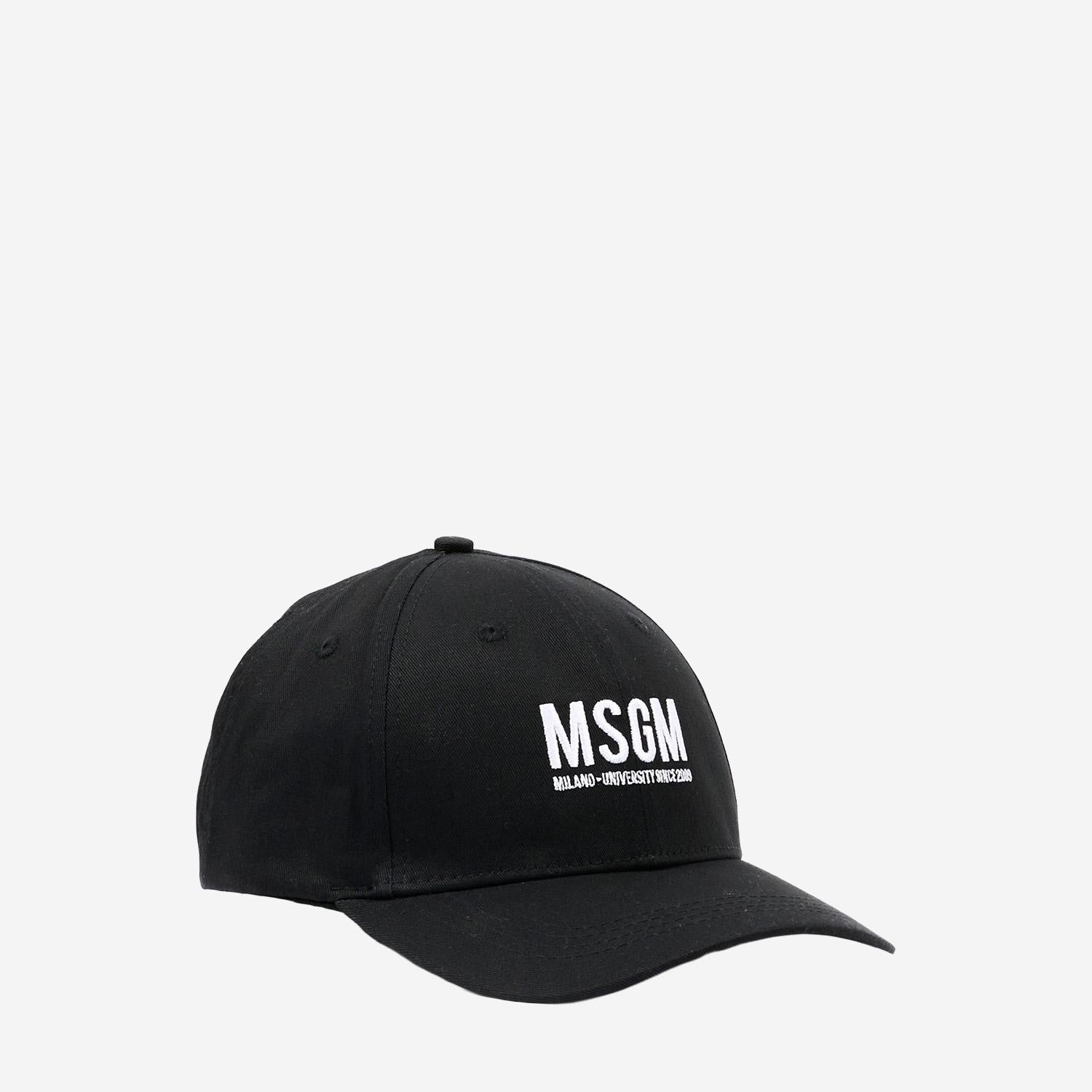 CAPPELLO DA BASEBALL IN COTONE CON LOGO S6MSJUBC019 110 MSGM KIDS 