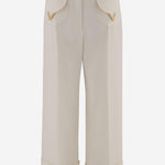 PANTALONI IN LANA E SETA 8B3RB725 1CFA03 VALENTINO 