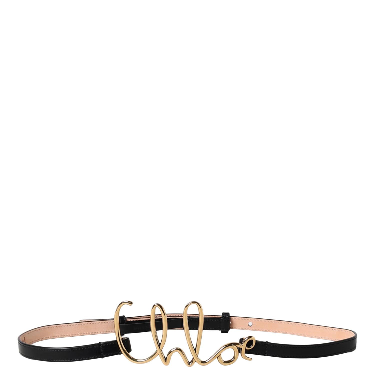 CINTURA PICCOLA ICONICA CON LOGO CHLOÉ CHC24AC066SFB 001 CHLOE 