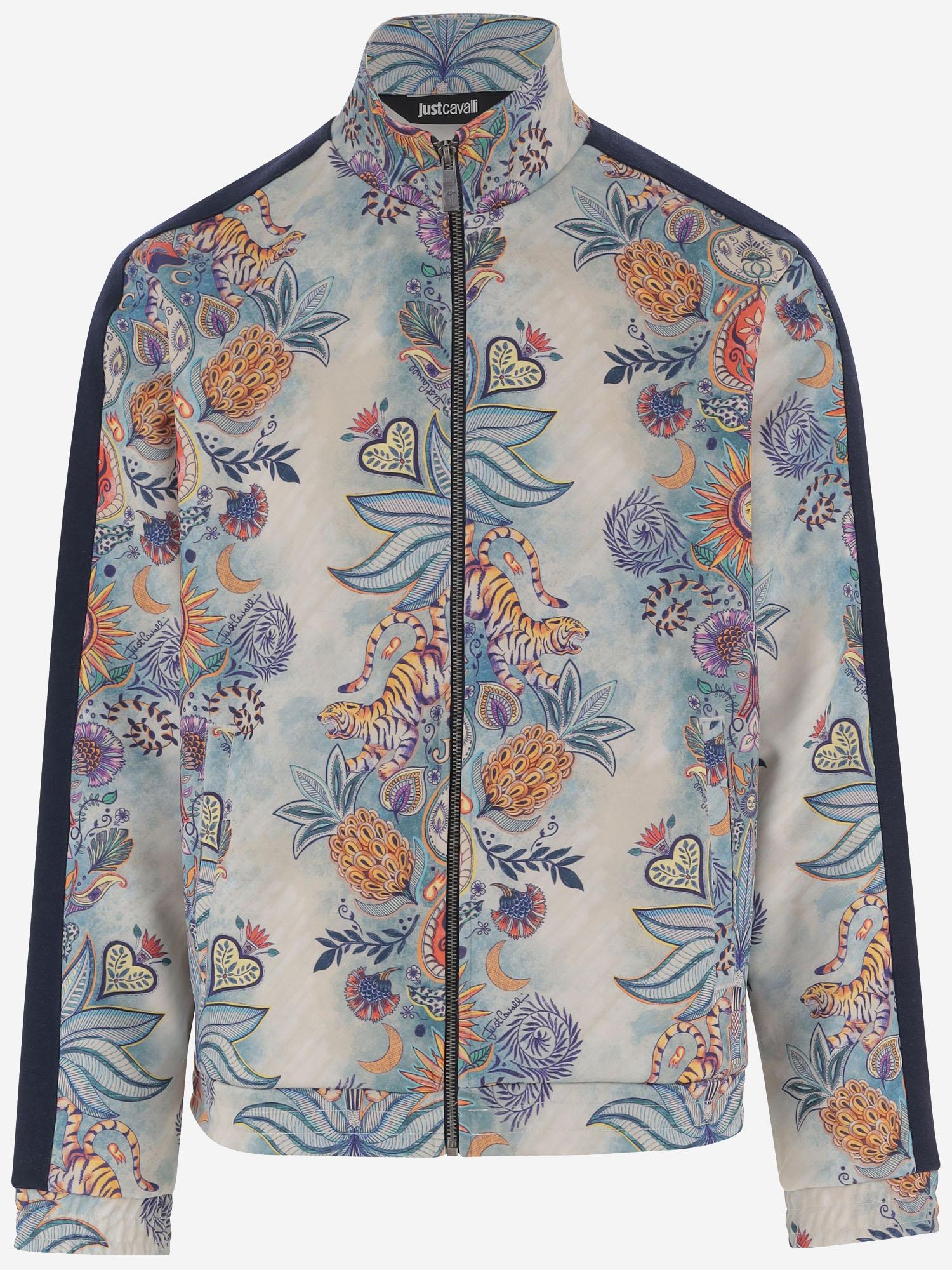 GIACCA IN NYLON STRETCH CON STAMPA FLOREALE 80OAIE11 CF120R86 JUST CAVALLI 