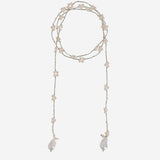 COLLANA CON  perle VSINGLE ROSA MELA 