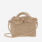 BORSA TOTE IN RAFIA E COTONE LAGUNA TEA IBELIV 