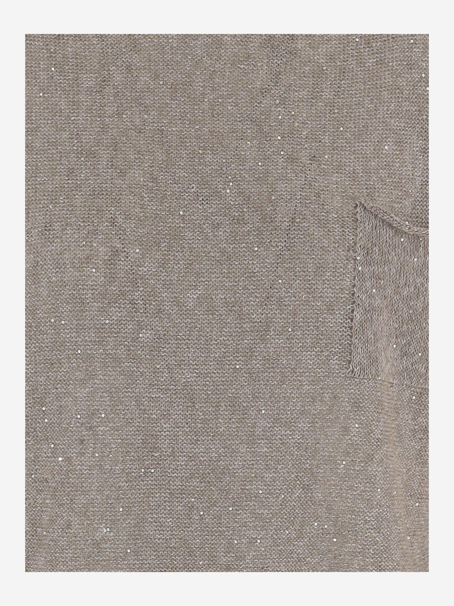 MAGLIA A MANICHE CORTE IN MISTO LINO E COTONE R2Q101 414 BRUNO MANETTI 