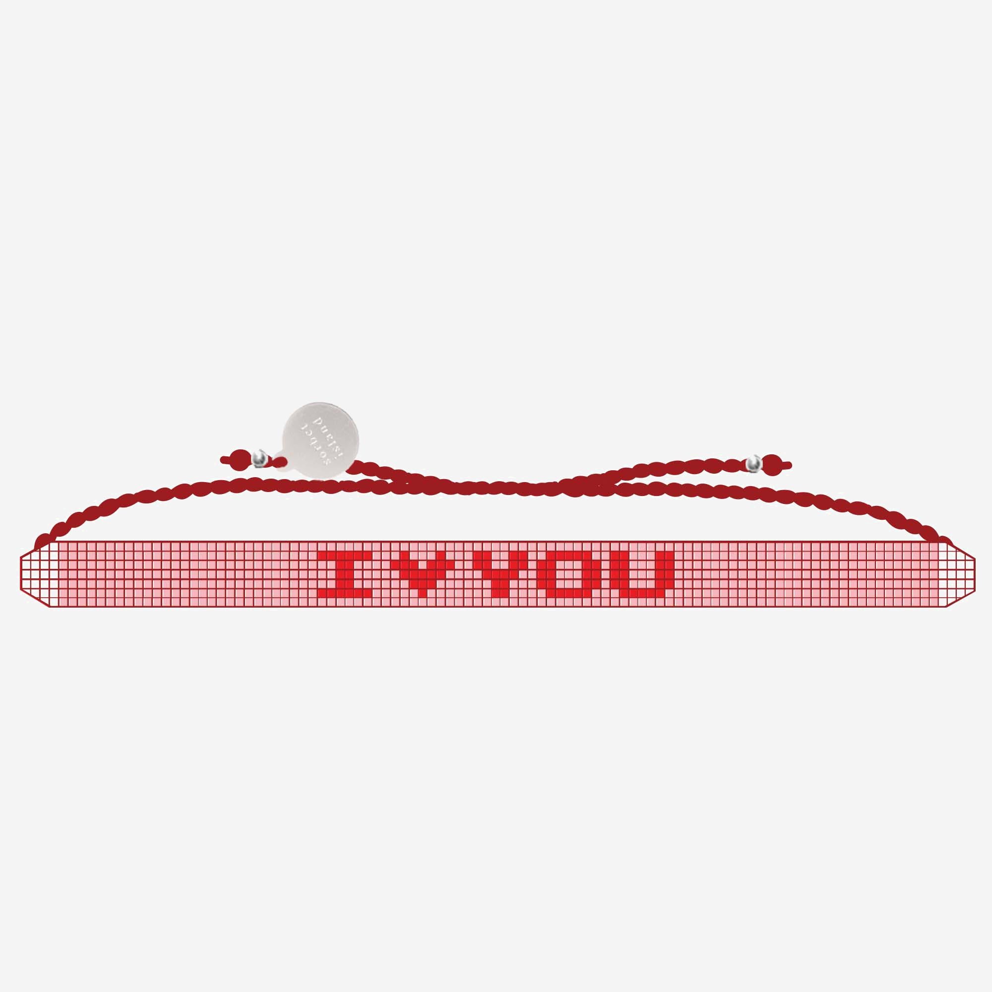 BRACCIALE DI PERLINE IN VETRO ILOVEYOU  SORBET ISLAND 