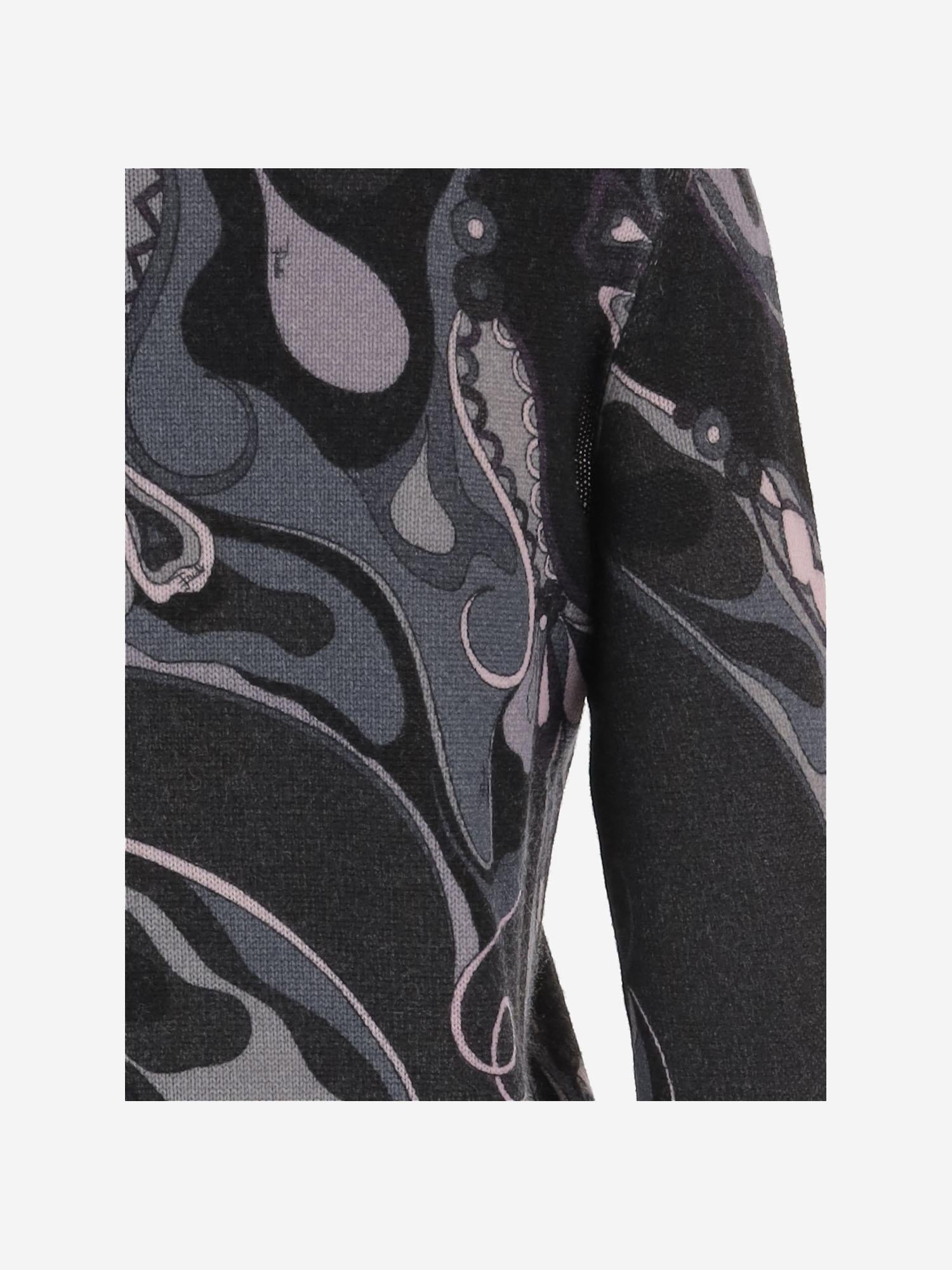 MAGLIA IN LANA STAMPA ORCHIDEE 5UKM73 5U960070 EMILIO PUCCI 