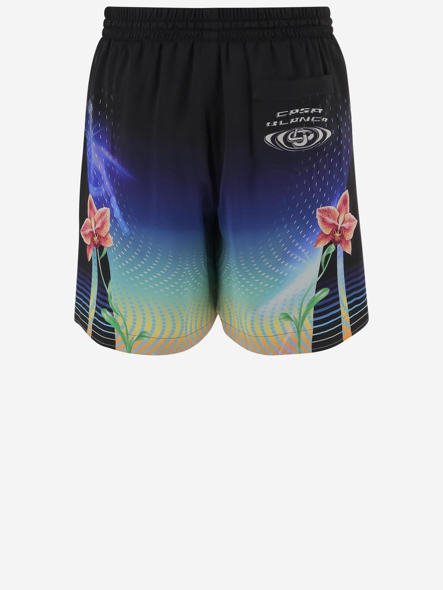 PANTALONI CORTI CON STAMPA GRAFICA MSP26TR399 06 CASABLANCA 