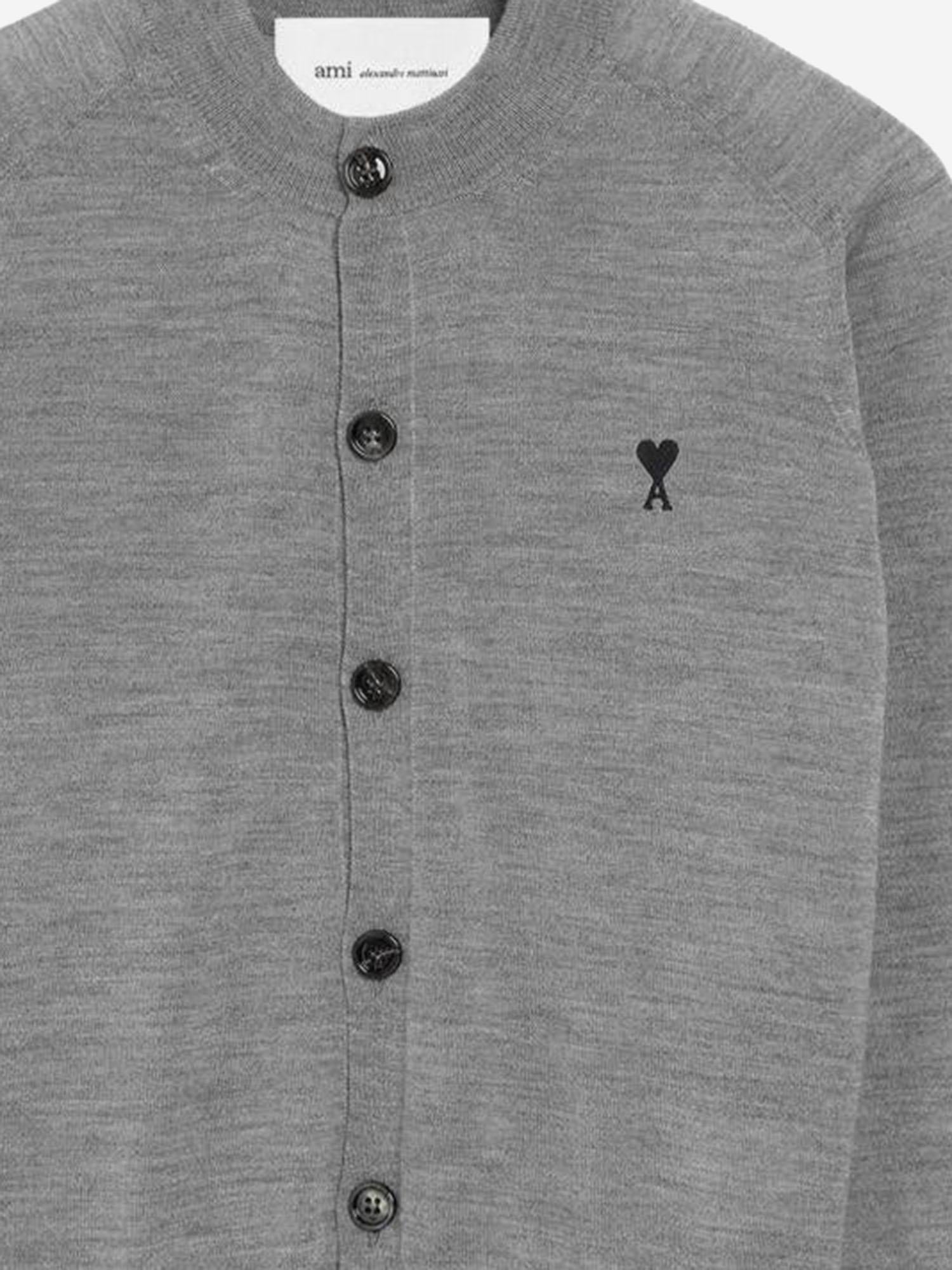 CARDIGAN IN LANA CON LOGO FKC386KN0039 0504 AMI 