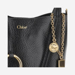 TOTE BAG PICCOLA CHLOÉ SPIN IN PELLE GRANATA CH25SS812N84 001 CHLOE 