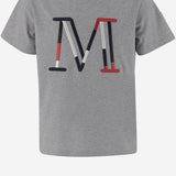 T-SHIRT IN COTONE CON LOGO 8C0000589AFV 980 MONCLER ENFANTS 