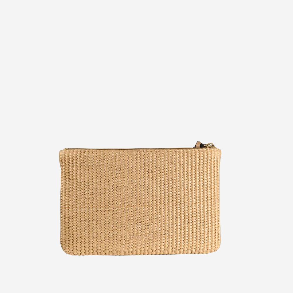 POCHETTE IN RAFIA CON LOGO 106763 A39YC24Q PINKO 