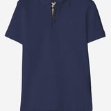 POLO IN COTONE CON LOGO 8126926 DENIMBLUE BURBERRY 