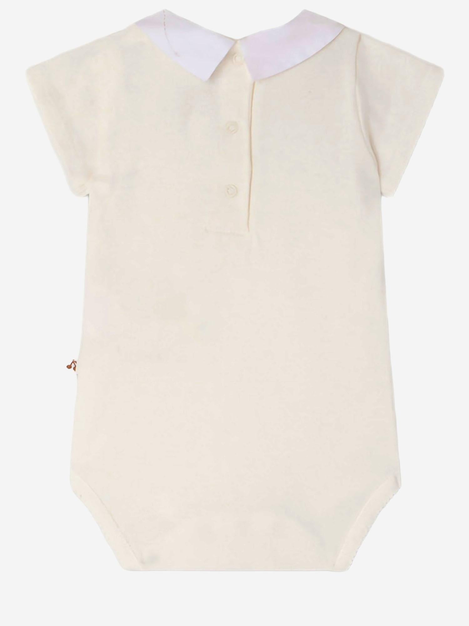 BODY IN COTONE CON COLLETTO RICAMATO S06OUNK00004 002 BONPOINT KIDS 