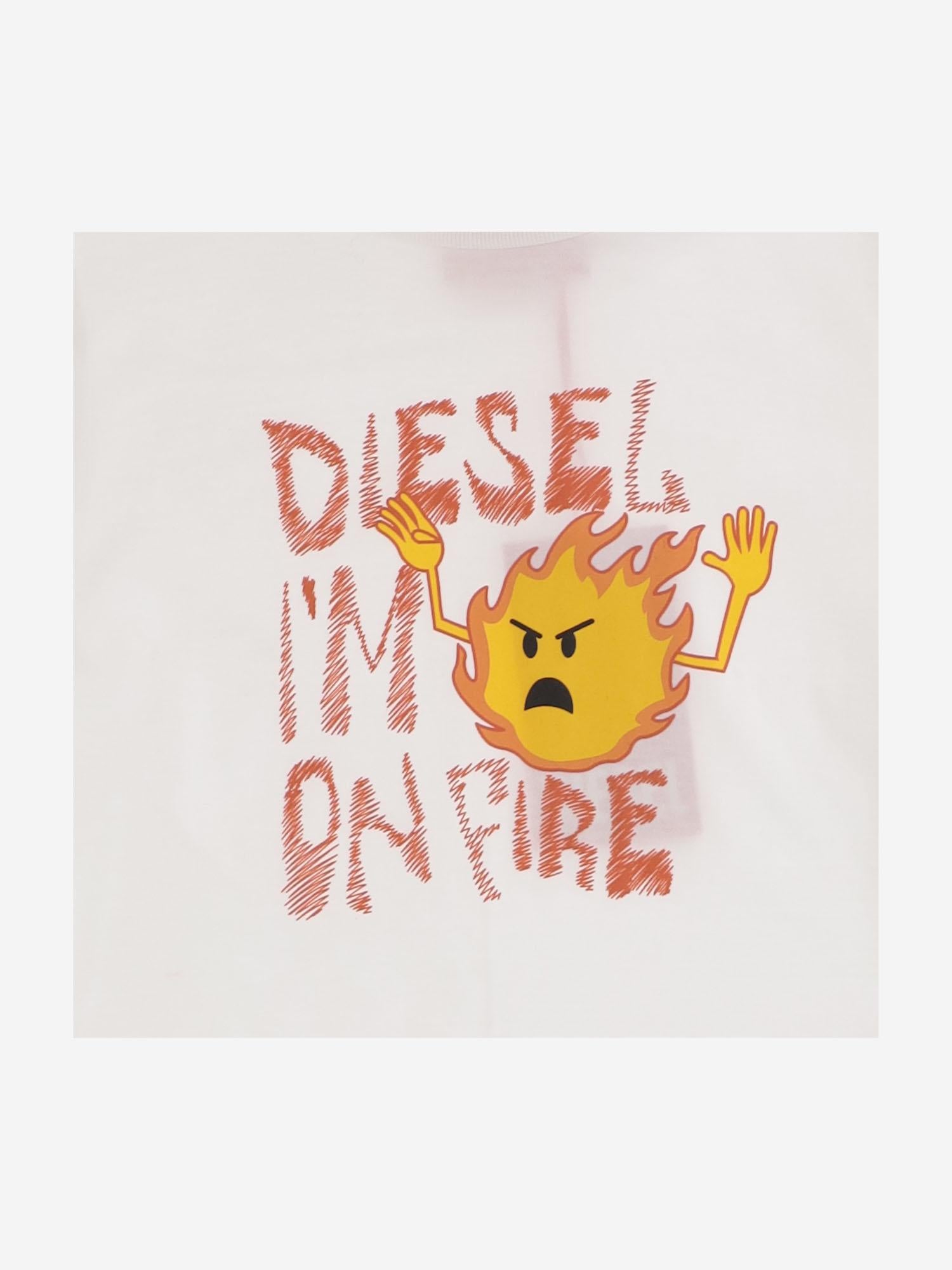 SET DI DUE PEZZI IN COTONE K00802 KYA1LK212 DIESEL KIDS 