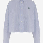 CAMICIA IN COTONE CON MOTIVO A RIGHE MK1659 19EAF0UB3 MIU MIU 