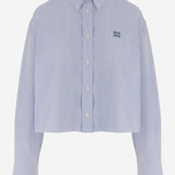 CAMICIA IN COTONE CON MOTIVO A RIGHE MK1659 19EAF0UB3 MIU MIU 