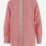 CAMICIA A QUADRI IN misto seta COTONE DLWPLSPLA02 WHITERED PERO 