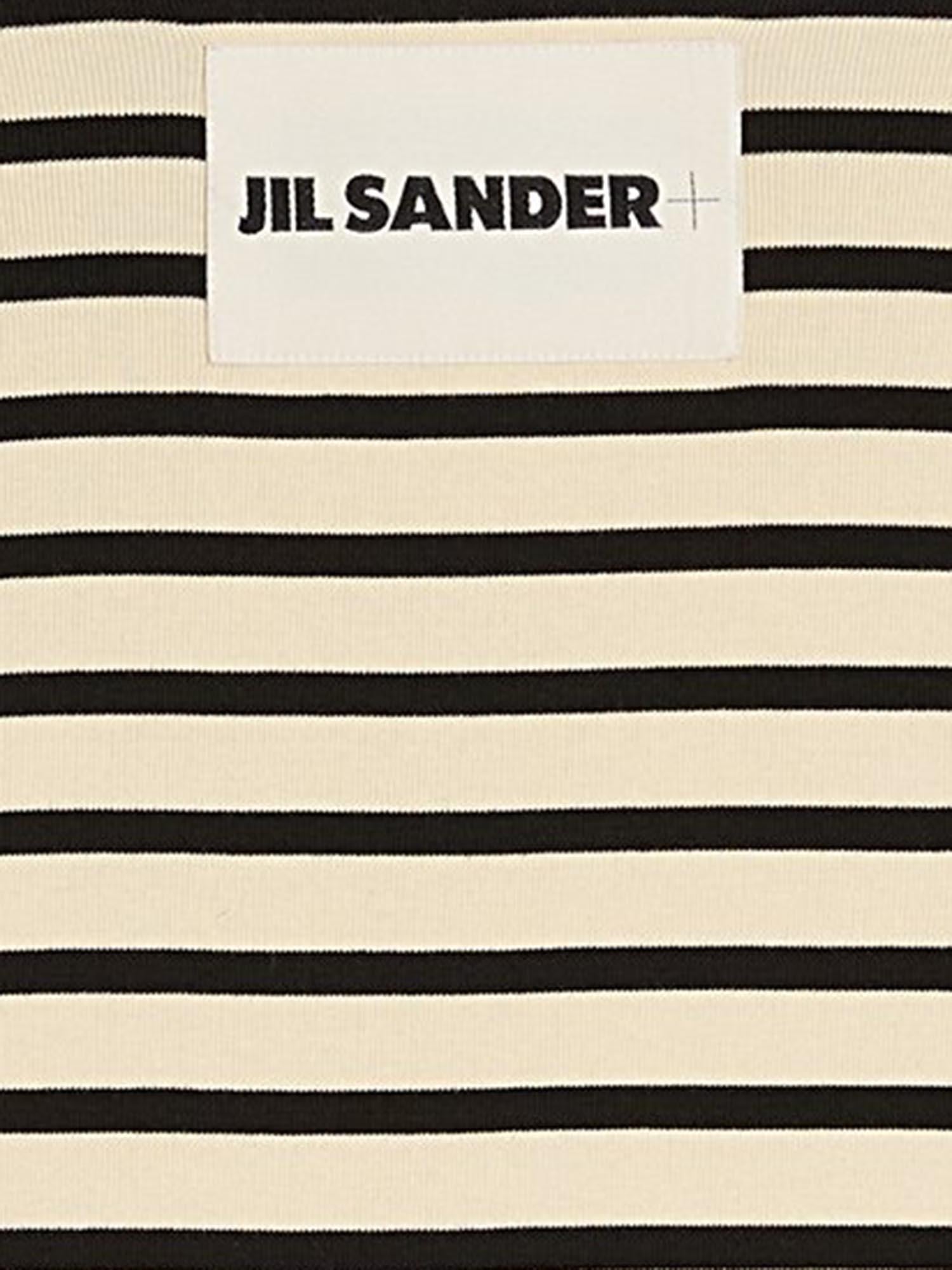 T-SHIRT IN COTONE CON MOTIVO A RIGHE J40GC0111 J46497080 JIL SANDER 