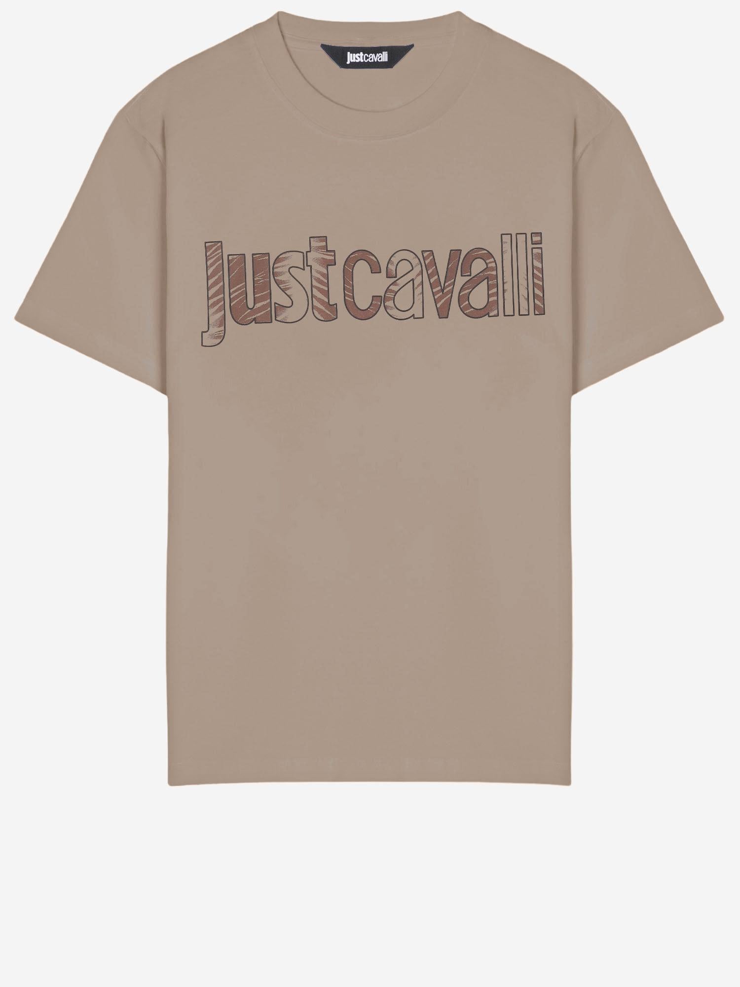 T-SHIRT IN COTONE CON LOGO 80OAHT03 CJ500774 JUST CAVALLI 