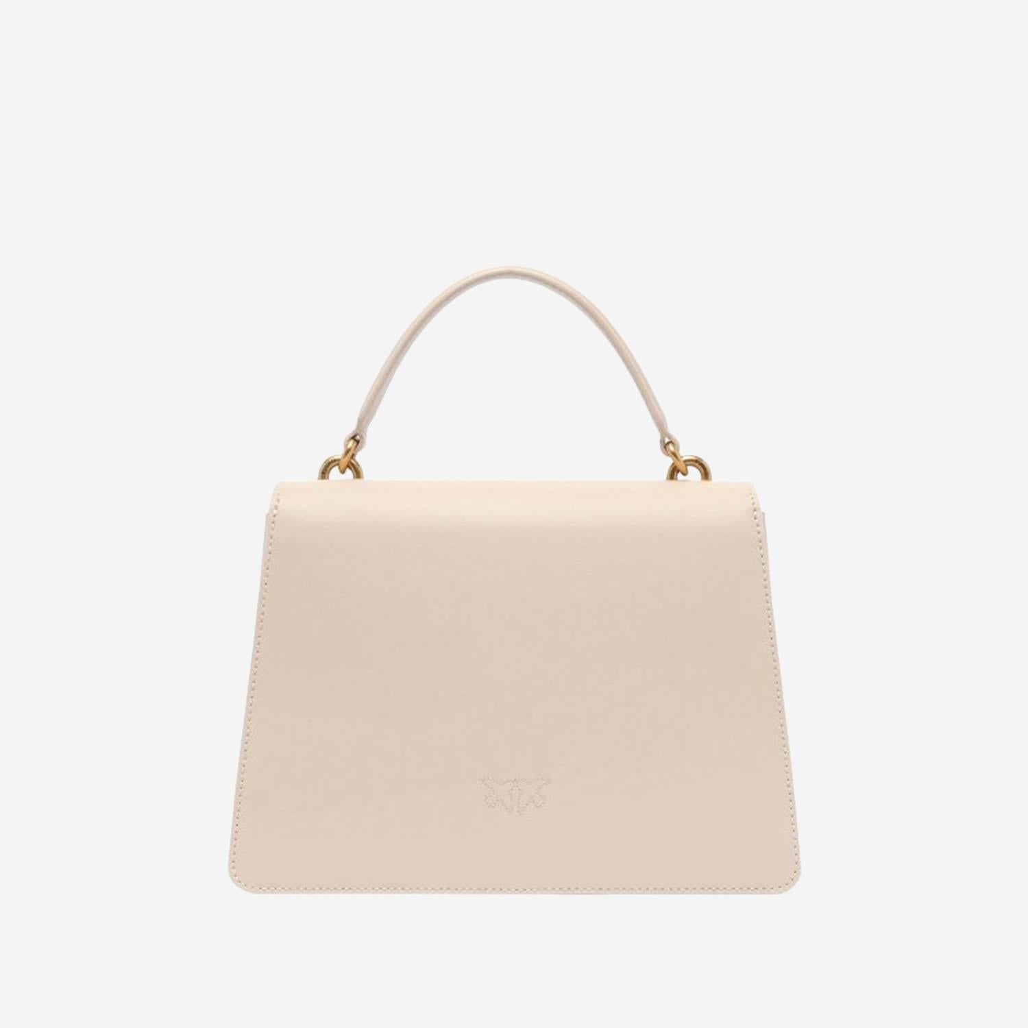 BORSA A MANO  IN PELLE CON LOGO 100066 A0F1C50Q PINKO 