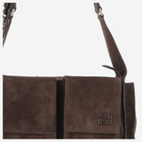 Borsa a tracolla Utilitaire in pelle scamosciata 5BC205 2CSSF0003 MIU MIU 