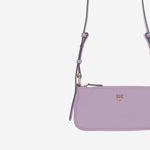 BORSA MINI HALF MOON BAGUETTE IN PELLE CON LOGO 105069 A0QOLILQ PINKO 