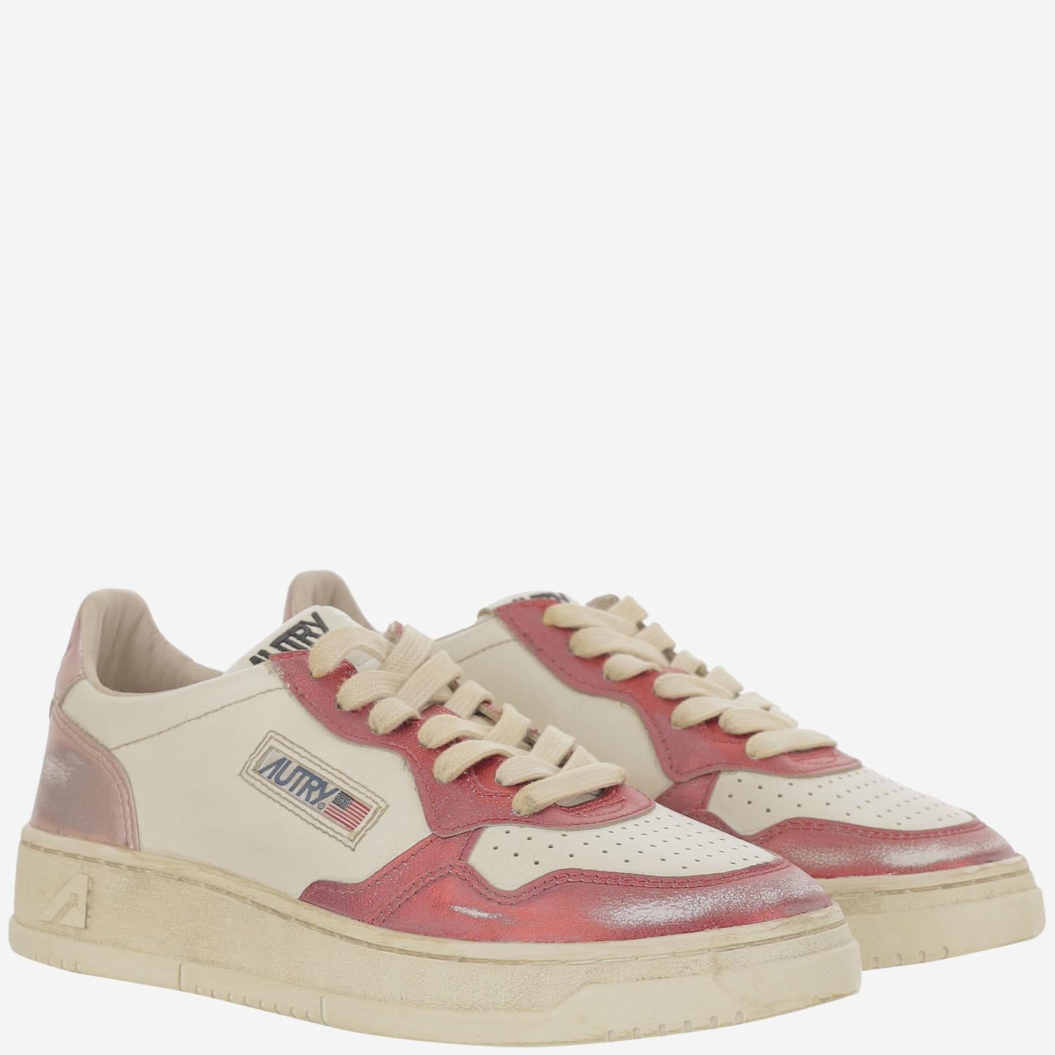AUTRY AVLWMT01METALLEATREDPINK