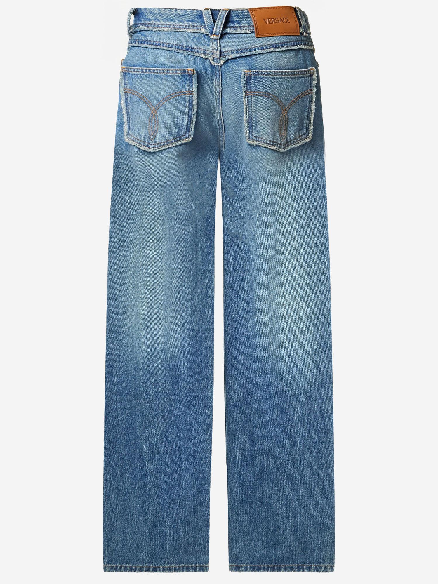 JEANS BOYFRIEND IN COTONE 1023064 1A170461D800 VERSACE 