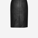 GONNA A MATITA CON CINTURA IN PELLE STROPICCIATA 865021 YCVD21000 SAINT LAURENT 