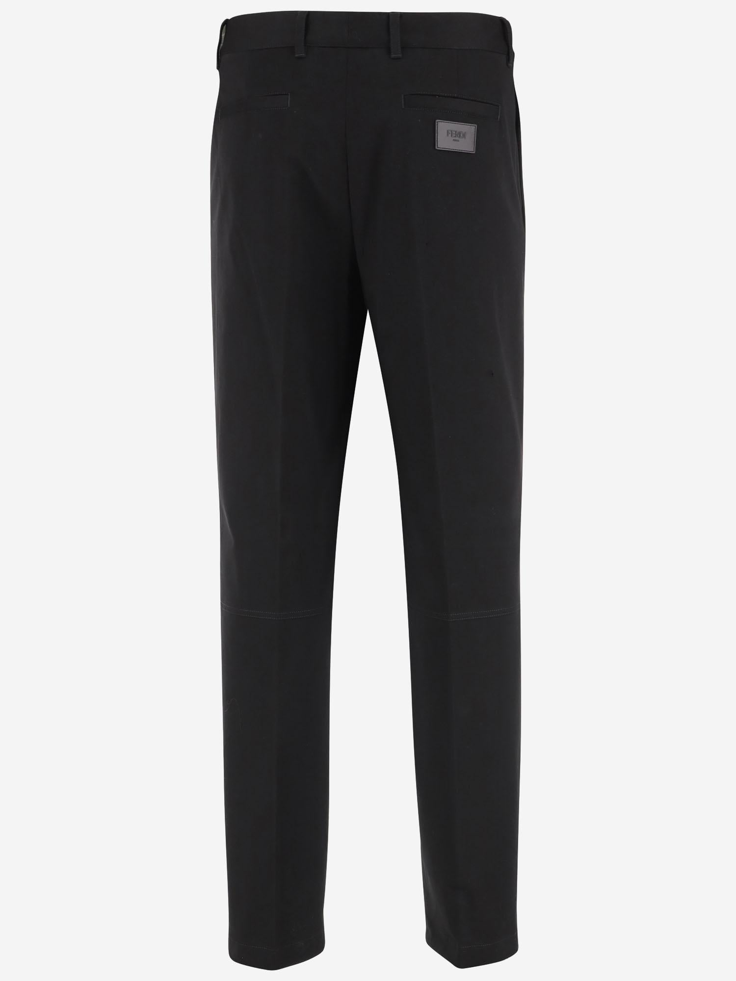 PANTALONI IN COTONE STRETCH FB1076 AQMVF0QA1 FENDI 