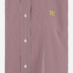 Camicia a righe in cotone MK1626 19EAF03DU MIU MIU 