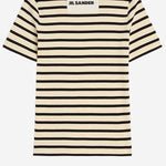 T-SHIRT IN COTONE CON MOTIVO A RIGHE J40GC0111 J46497080 JIL SANDER 