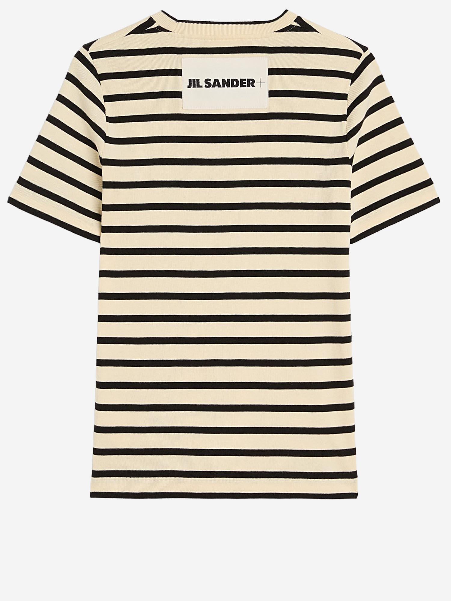 T-SHIRT IN COTONE CON MOTIVO A RIGHE J40GC0111 J46497080 JIL SANDER 